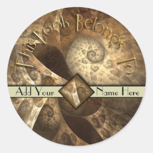 Adesivo Cinnamon & Ginger Fractal Bookplate