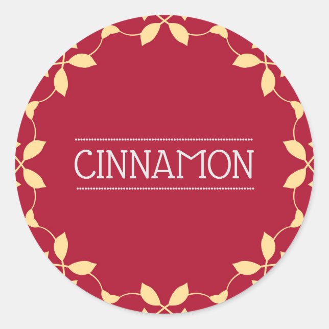 Adesivo Cinnamon Spice Jar Stickers Red (Frente)