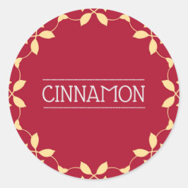 Adesivo Cinnamon Spice Jar Stickers Red