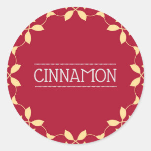 Adesivo Cinnamon Spice Jar Stickers Red