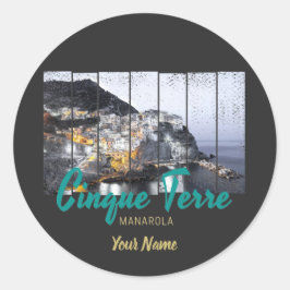 Adesivo Cinque Terre Manarola Riomaggiore Vintage italiano