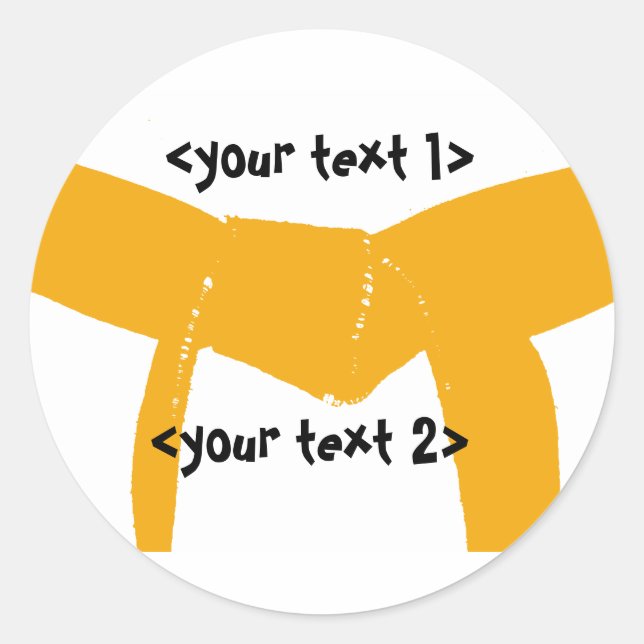 Adesivo Cintura Laranja de Artes Marciais (Frente)