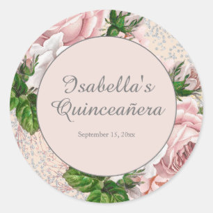 Adesivo Cintura Rosa Esbranquiçada Vintagem Floral Quince