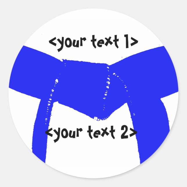 Adesivo Cinturão Azul de Artes Marciais (Frente)