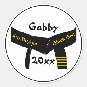 Adesivo Cinturão negro do grau das artes marciais 4o