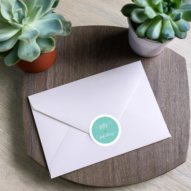 Adesivo Cinza 50 e aniversário fabuloso (Criador carregado)