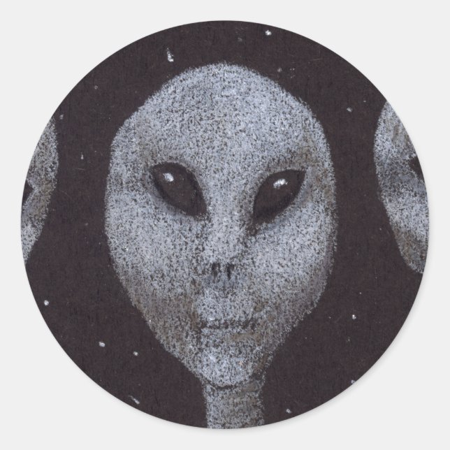 Adesivo Cinza alienígena (Frente)
