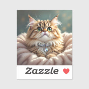 Adesivo Cinza Bonita Fluffy Tabby Cat