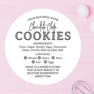 Adesivo Cinza branca Chocolate Cookies Algodão - Vinheta-L