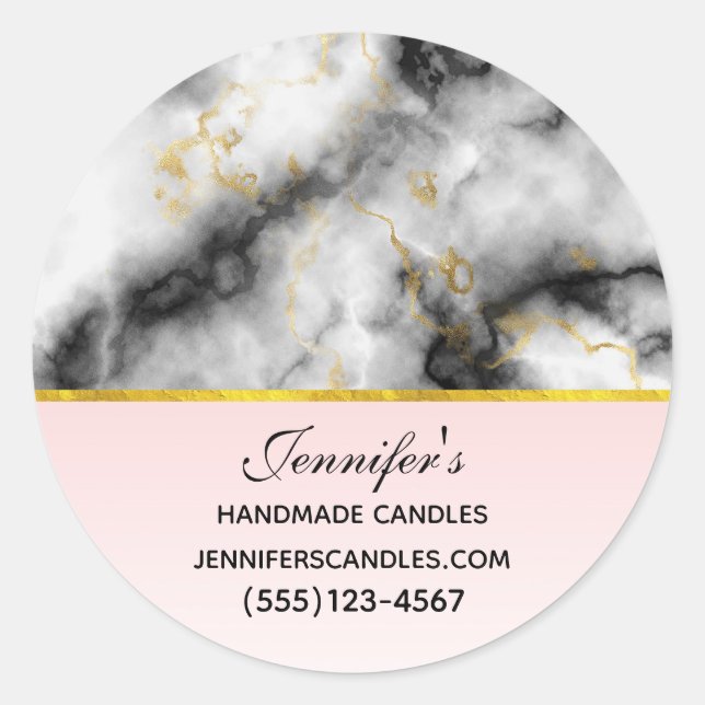 Adesivo Cinza branca moderna com Dourada faixa de opções (Frente)