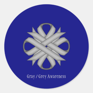 Adesivo Cinza Clover Ribbon por Kenneth Yoncich