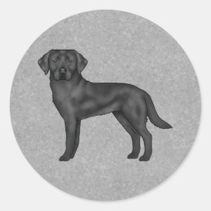 Adesivo Cinza de Cana Cachorro Negro Labrador Retriever