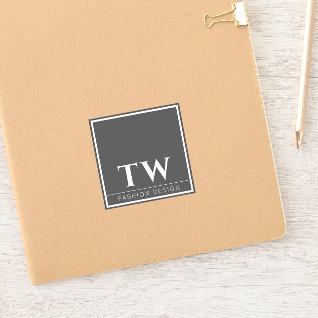 Adesivo Cinza de Design de moda (Notebook)