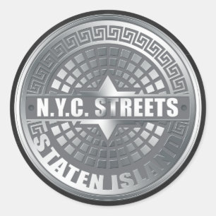 Adesivo Cinza de Manhole Staten Island