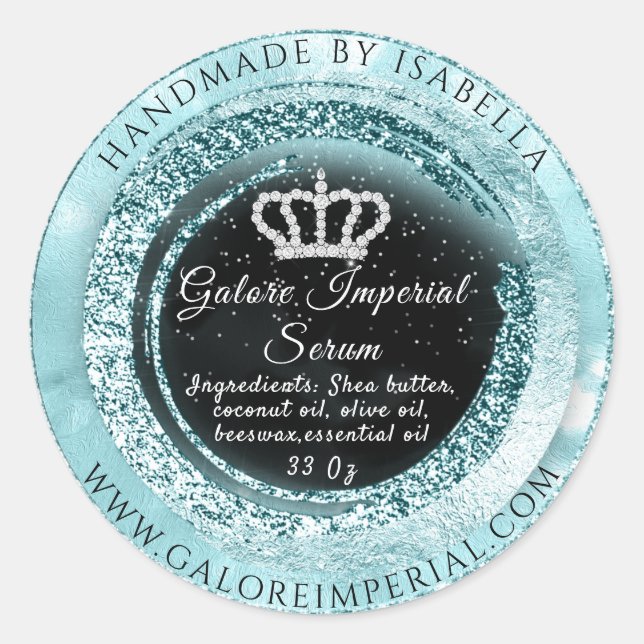Adesivo Cinza de Prata Diamond Frame Glitter Preto Azul (Frente)