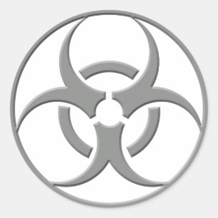 Adesivo Cinza do Biohazard