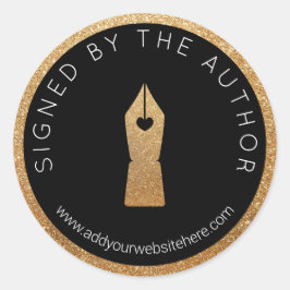 Adesivo Cinza Dourado Faux Assinado pelo Autor