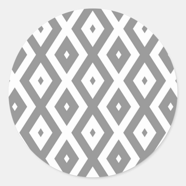 Adesivo Cinza e padrão de diamante branco (Frente)