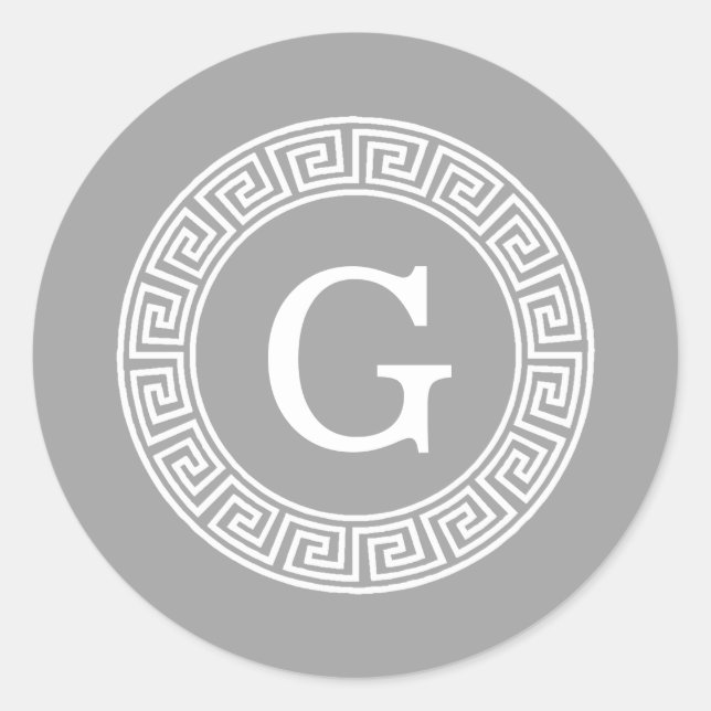 Adesivo Cinza Escura Com Quadro-Chave Grego Principal Mono (Frente)
