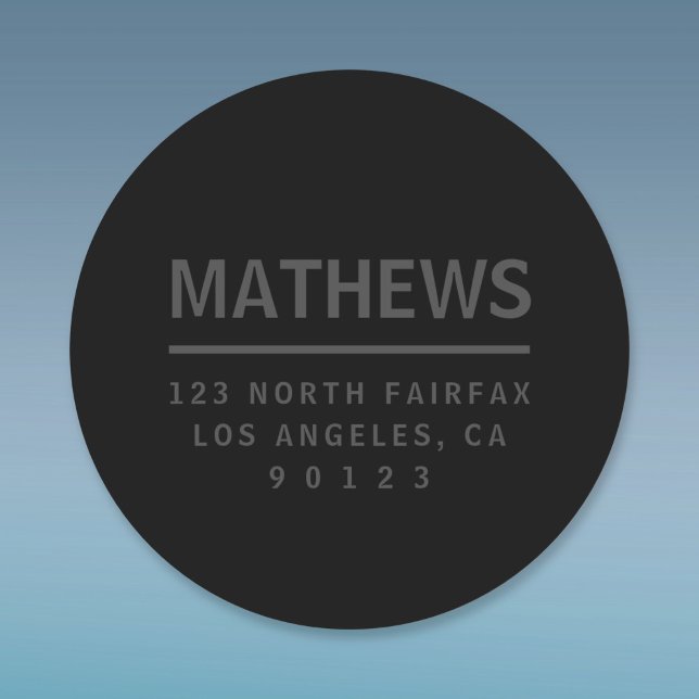 Adesivo Cinza Escuro e Endereço de Devolução Preto (Criador carregado)