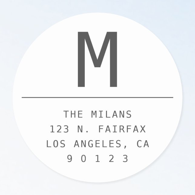 Adesivo Cinza Escuro e Endereço de Retorno Branco (Criador carregado)