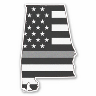 Adesivo Cinza fina linha Alabama