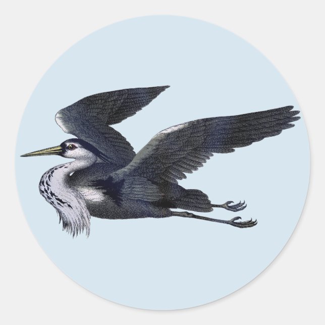 Adesivo Cinza Heron Stickers (Frente)