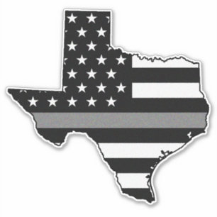 Adesivo Cinza Line Flag Texas