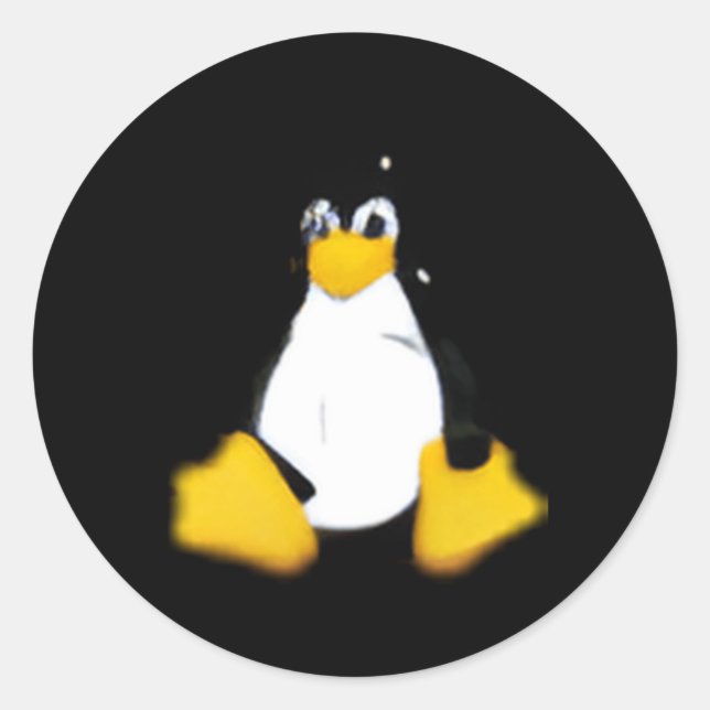 Adesivo Cinza Linux Linux Pequeno (Frente)
