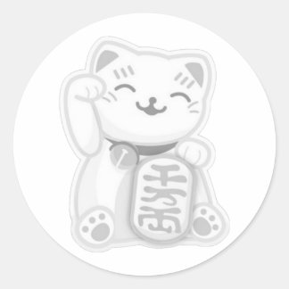Adesivo cinza neko maneki