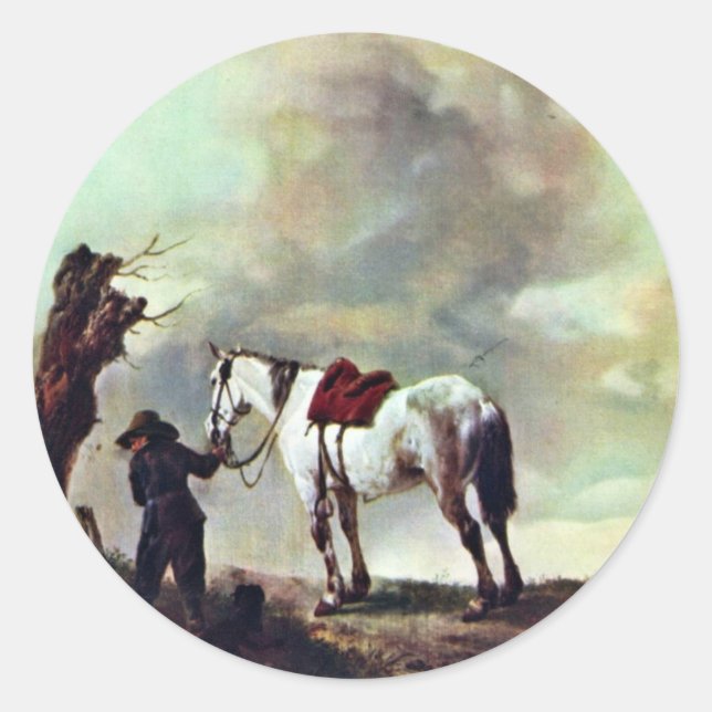 Adesivo Cinza., Por Philips Wouwerman (Melhor Qualidade) (Frente)
