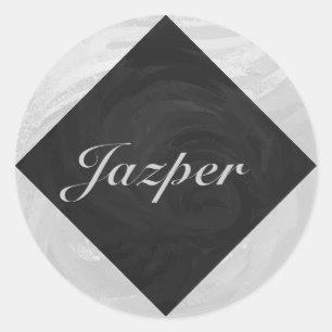 Adesivo Cinza Rainy Sky e Monograma Negro