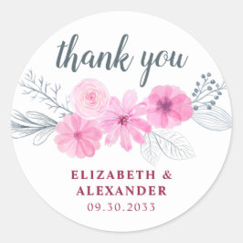 Adesivo Cinza rosa moderna flores aquáticas primavera obri