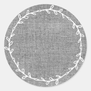 Adesivo Cinza Rustic Homemade Burlap Escreve No Vazio