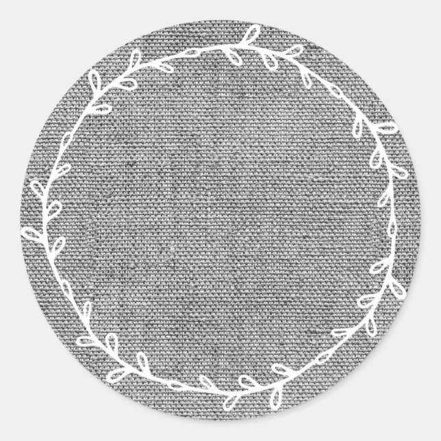 Adesivo Cinza Rustic Homemade Burlap Escreve No Vazio (Frente)