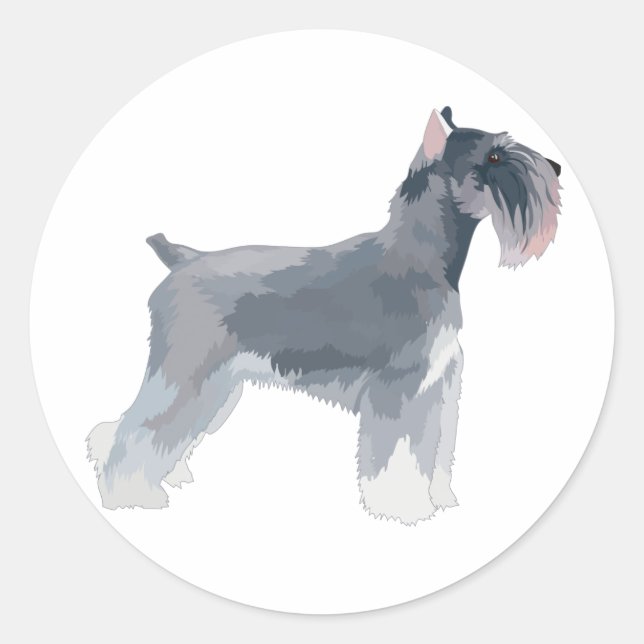 Adesivo Cinza Schnauzer (Frente)