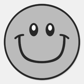 Adesivo Cinza Smiling Face Stickers 0003