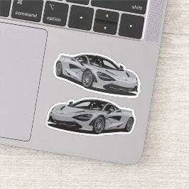 Adesivo Cinza Supercar Sticker