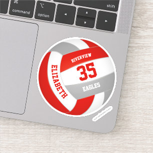 Adesivo cinza vermelho para garotas