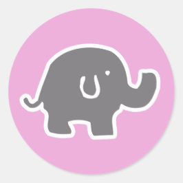 Adesivo Cinzas Bonitas E Chás de fraldas De Elefante Rosa