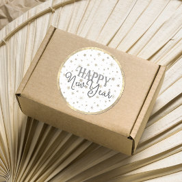 Adesivo Cinzas brancas de tipografia elegante Feliz ano no