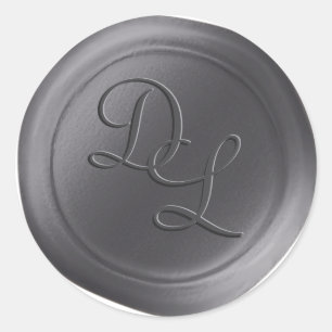 Adesivo Cinzas de aço 2 - Letra Monogramx Seal