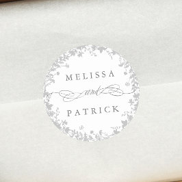 Adesivo Cinzas de Casamento Silhouette Silhouette e Branco