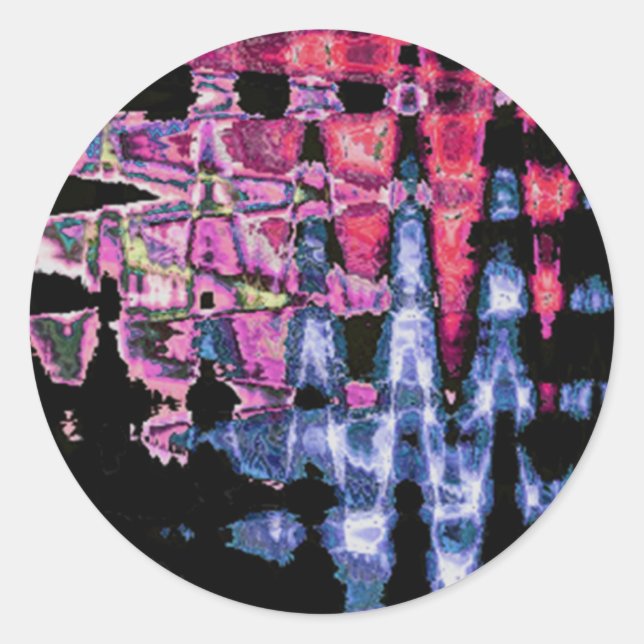 Adesivo Cinzas de Cinza Roxo bonito e Aquarelas Negras (Frente)