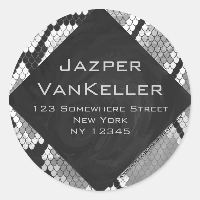 Adesivo Cinzas de nádegas, brancas e monogramas pretos (Frente)