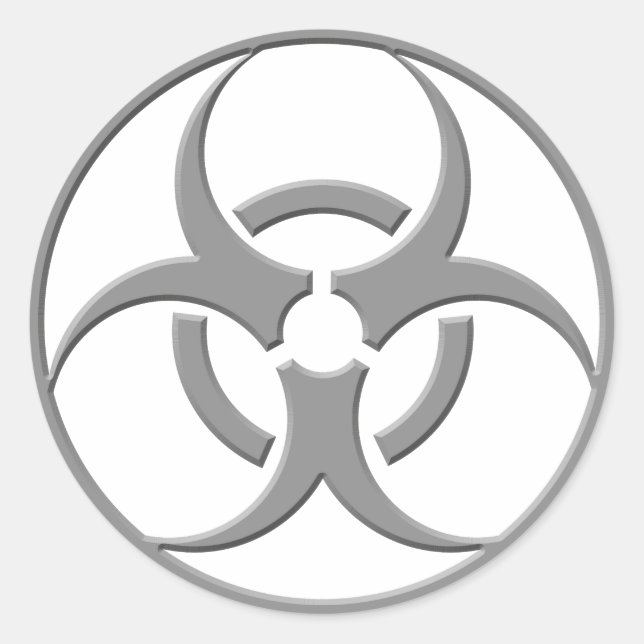 Adesivo Cinzas de perigo biológico (Frente)