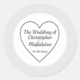 Adesivo Cinzas de Prata Simples e Casamento Branco