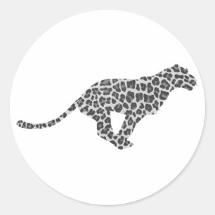 Adesivo Cinzas do leopardo e luz - silhueta cinzenta