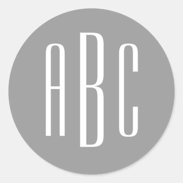 Adesivo Cinzas modernas e branco, simples, três letras, mo (Frente)