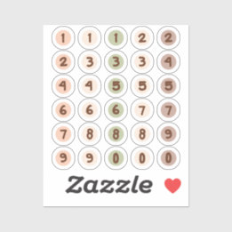 Adesivo Circle numbers